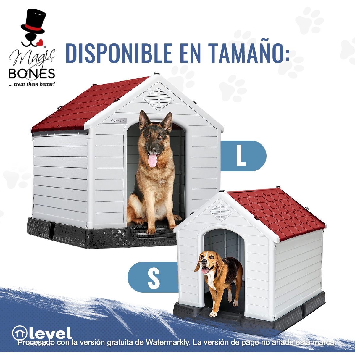 Casa Para Perro Chico Mediano Térmica De Plástico 73cm ROJA