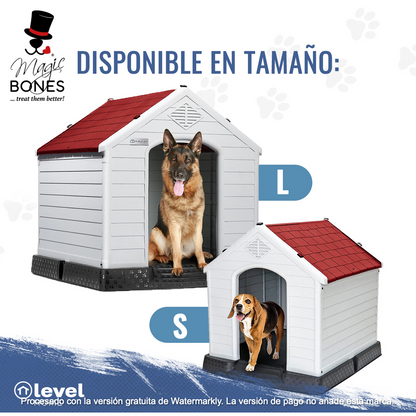 Casa Para Perro Chico Mediano Térmica De Plástico 73cm ROJA