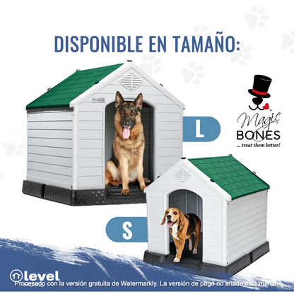 Casa De Plástico Exterior Térmica Raza Grande 97cm VERDE