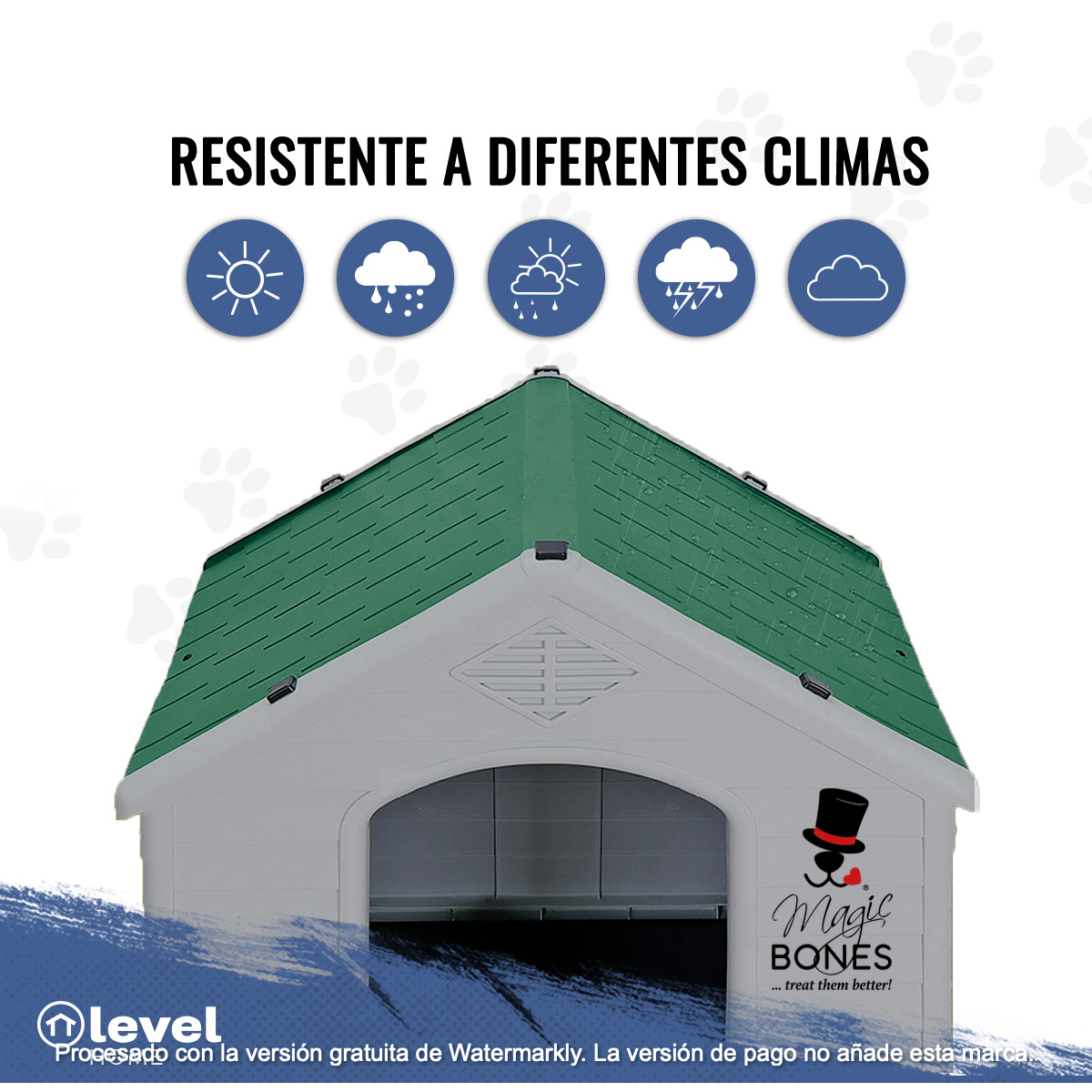 Casa De Plástico Exterior Térmica Raza Grande 97cm VERDE