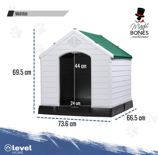 Casa Para Perro Chico Mediano Térmica De Plástico 73cm VERDE